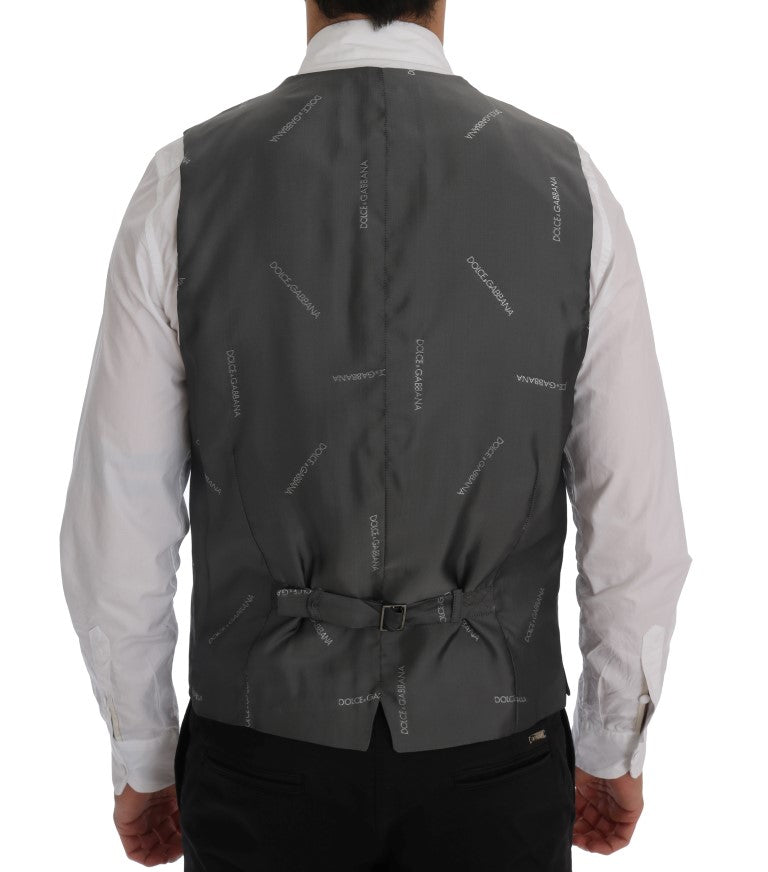 Dolce & Gabbana Sleek Gray Single-Breasted Waistcoat Vest IT50 / L