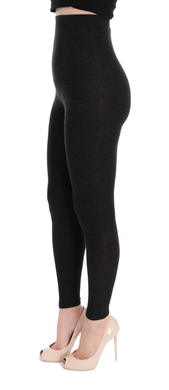 Dolce & Gabbana Elegant High-Waist Cashmere Tights Pants IT40 | S