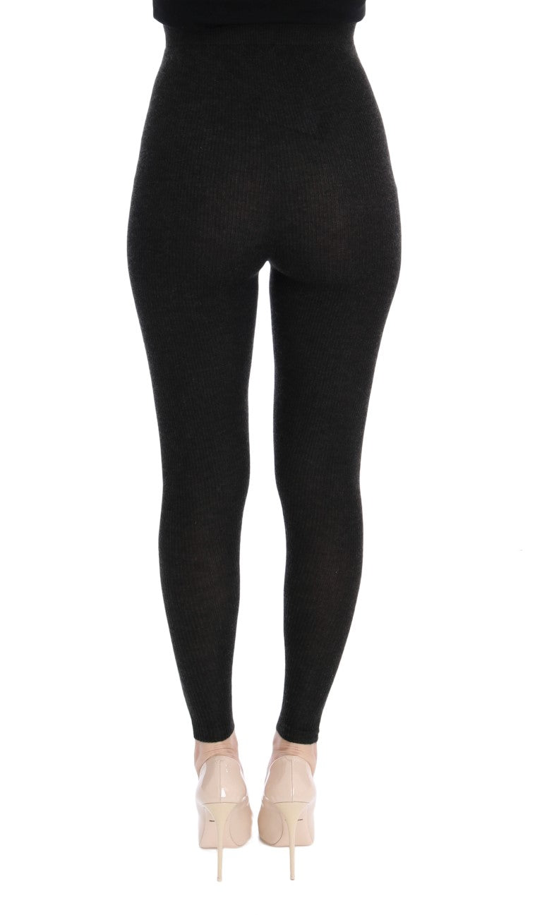 Dolce & Gabbana Elegant High-Waist Cashmere Tights Pants IT40 | S