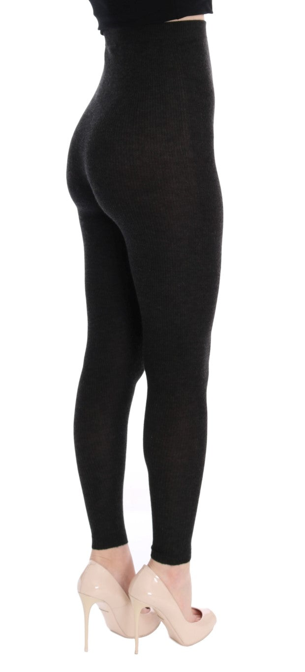 Dolce & Gabbana Elegant High-Waist Cashmere Tights Pants IT40 | S