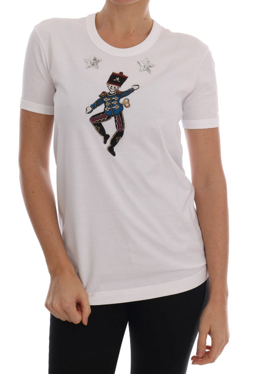 Dolce & Gabbana Sequined Fairy Tale Cotton T-Shirt IT38 | XS