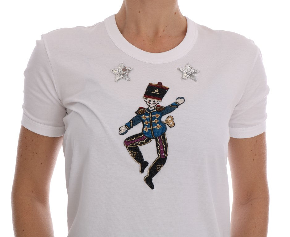 Dolce & Gabbana Sequined Fairy Tale Cotton T-Shirt IT38 | XS