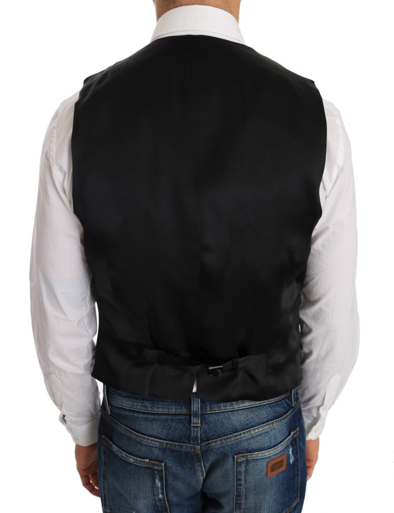 Dolce & Gabbana Elegant Slim Fit Formal Vest in Black IT48 / M