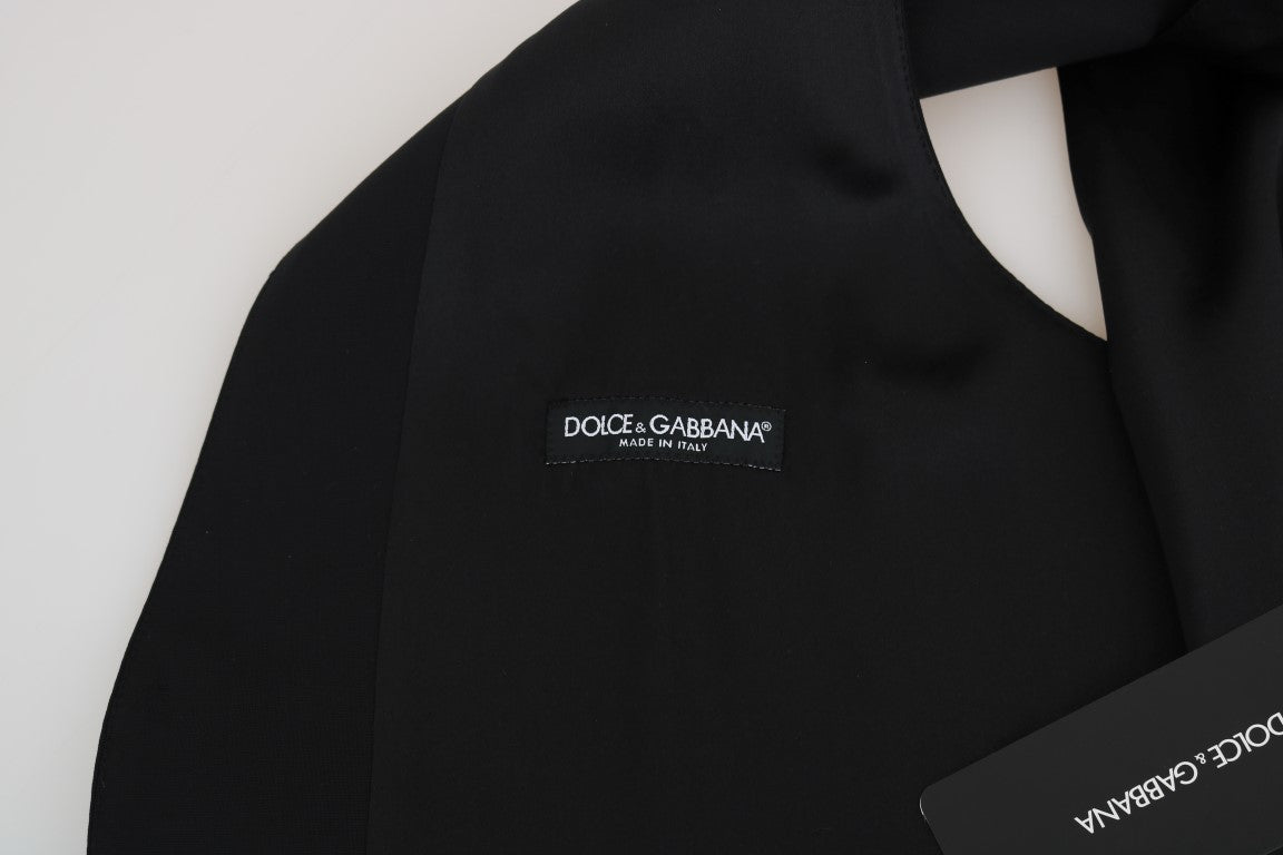 Dolce & Gabbana Elegant Slim Fit Formal Vest in Black IT48 / M