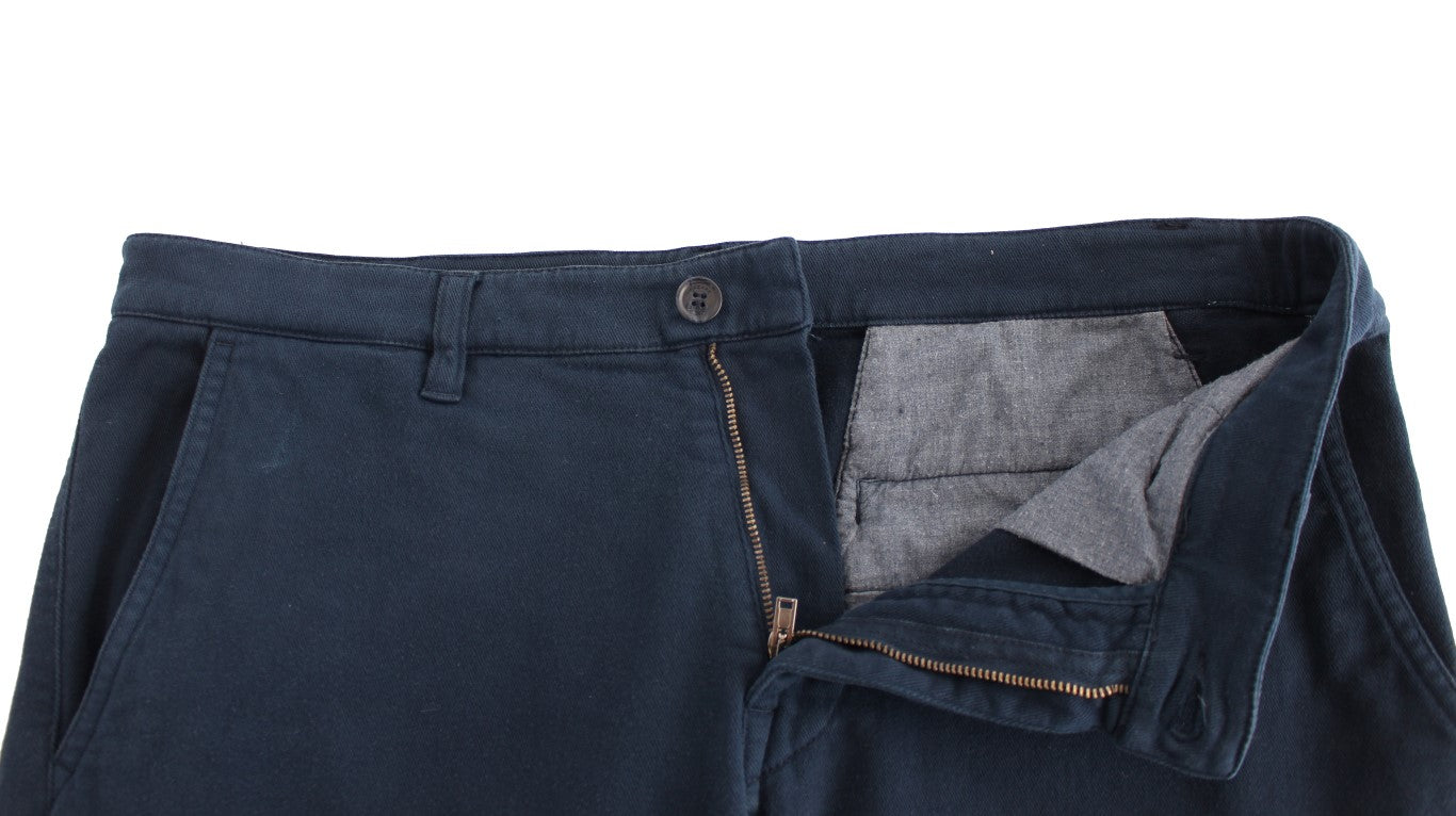 GF Ferre Elegant Blue Cotton Stretch Chinos IT48 | M