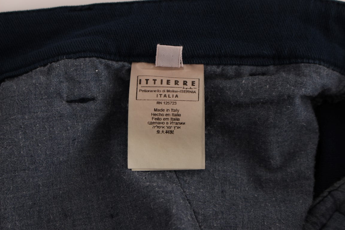 GF Ferre Elegant Blue Cotton Stretch Chinos IT48 | M