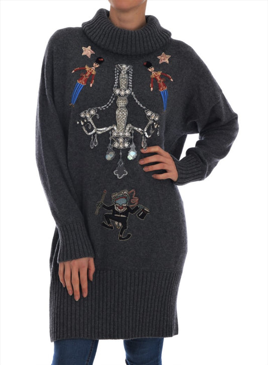 Dolce & Gabbana Enchanted Crystal Turtleneck Sweater