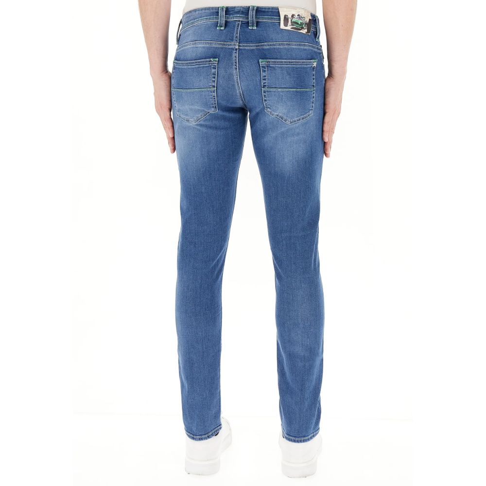 Tramarossa Blue Cotton Jeans & Pant