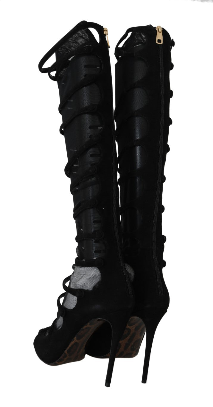 Dolce & Gabbana Elegance Redefined: Chic Knee-High Stiletto Boots EU39 / US8.5