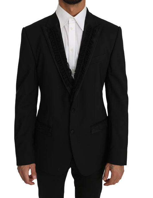 Dolce & Gabbana Elegant Black Slim Fit Martini Blazer Jacket IT50 / L