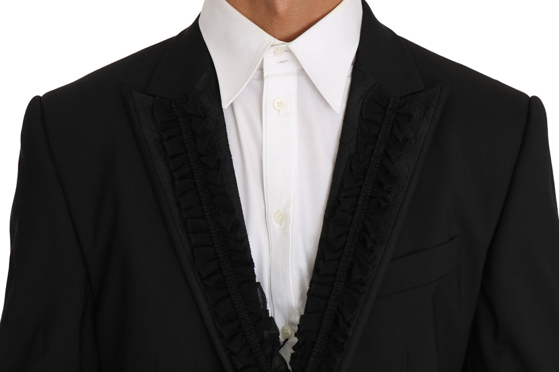 Dolce & Gabbana Elegant Black Slim Fit Martini Blazer Jacket IT50 / L