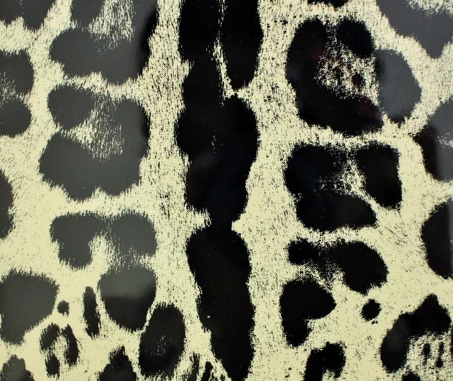 Dolce & Gabbana White Leopard Pattern Leather eBook Cover Tablet Case