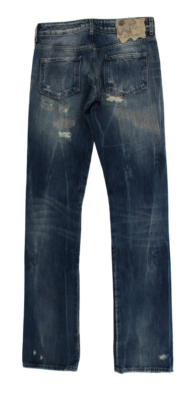 Cavalli Elegant Flare Fit Blue Denim Jeans W26