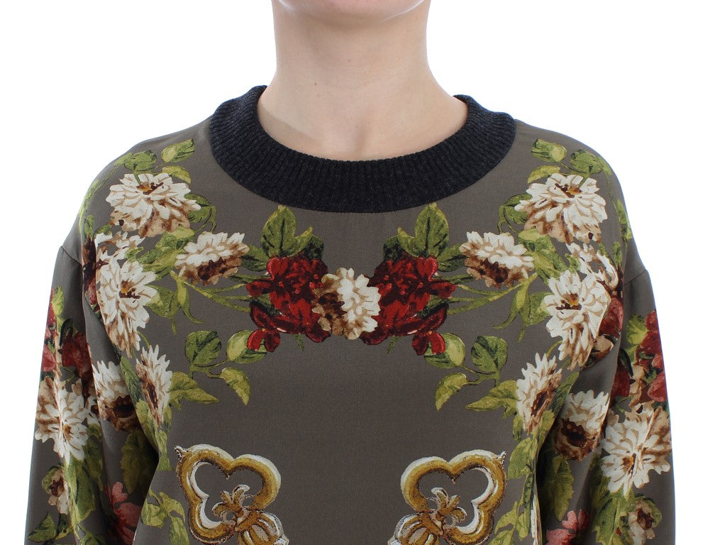 Dolce & Gabbana Enchanted Sicily Silk Crewneck Blouse IT40 | S