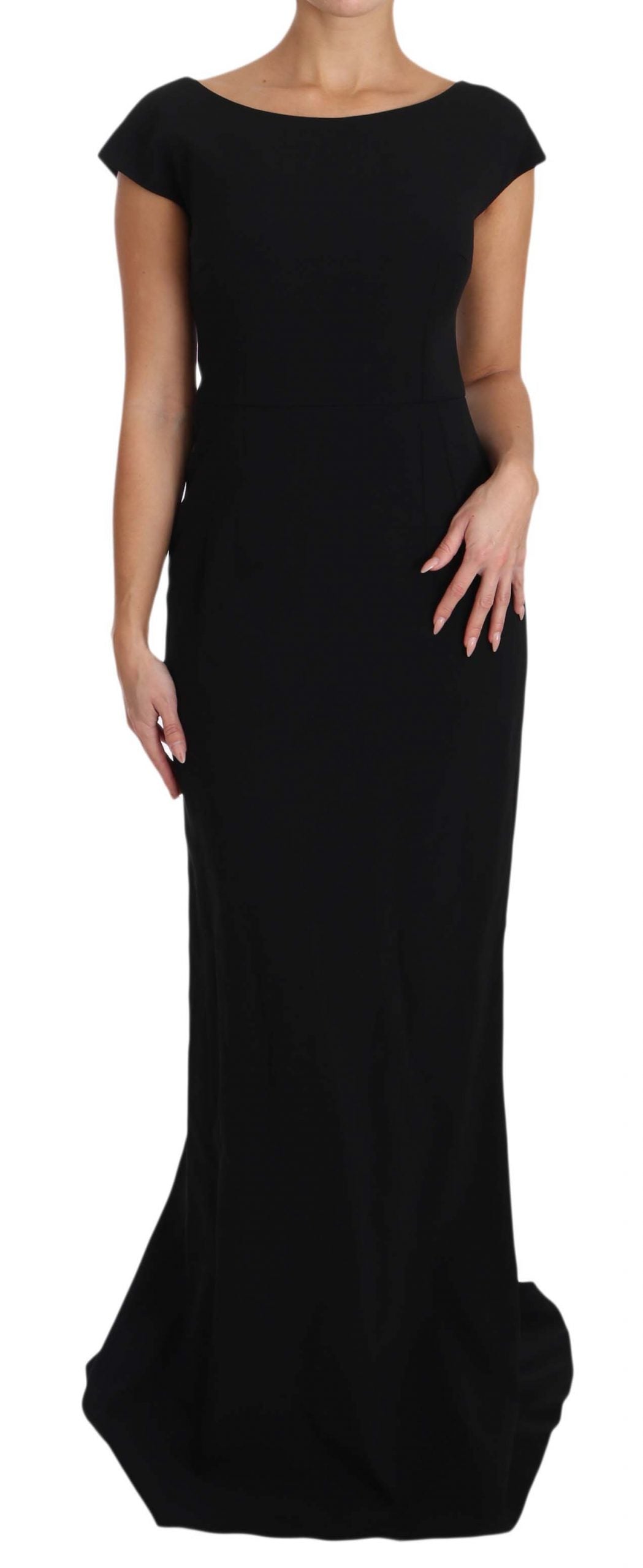 Dolce & Gabbana Elegant Black Maxi Sheath Dress IT36 / XS