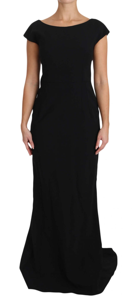 Dolce & Gabbana Elegant Black Maxi Sheath Dress IT36 / XS