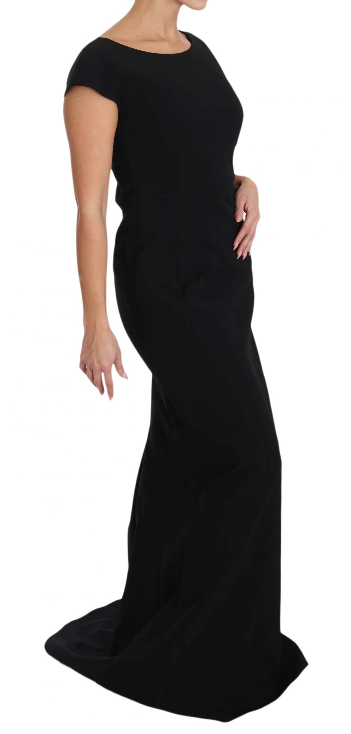 Dolce & Gabbana Elegant Black Maxi Sheath Dress IT36 / XS