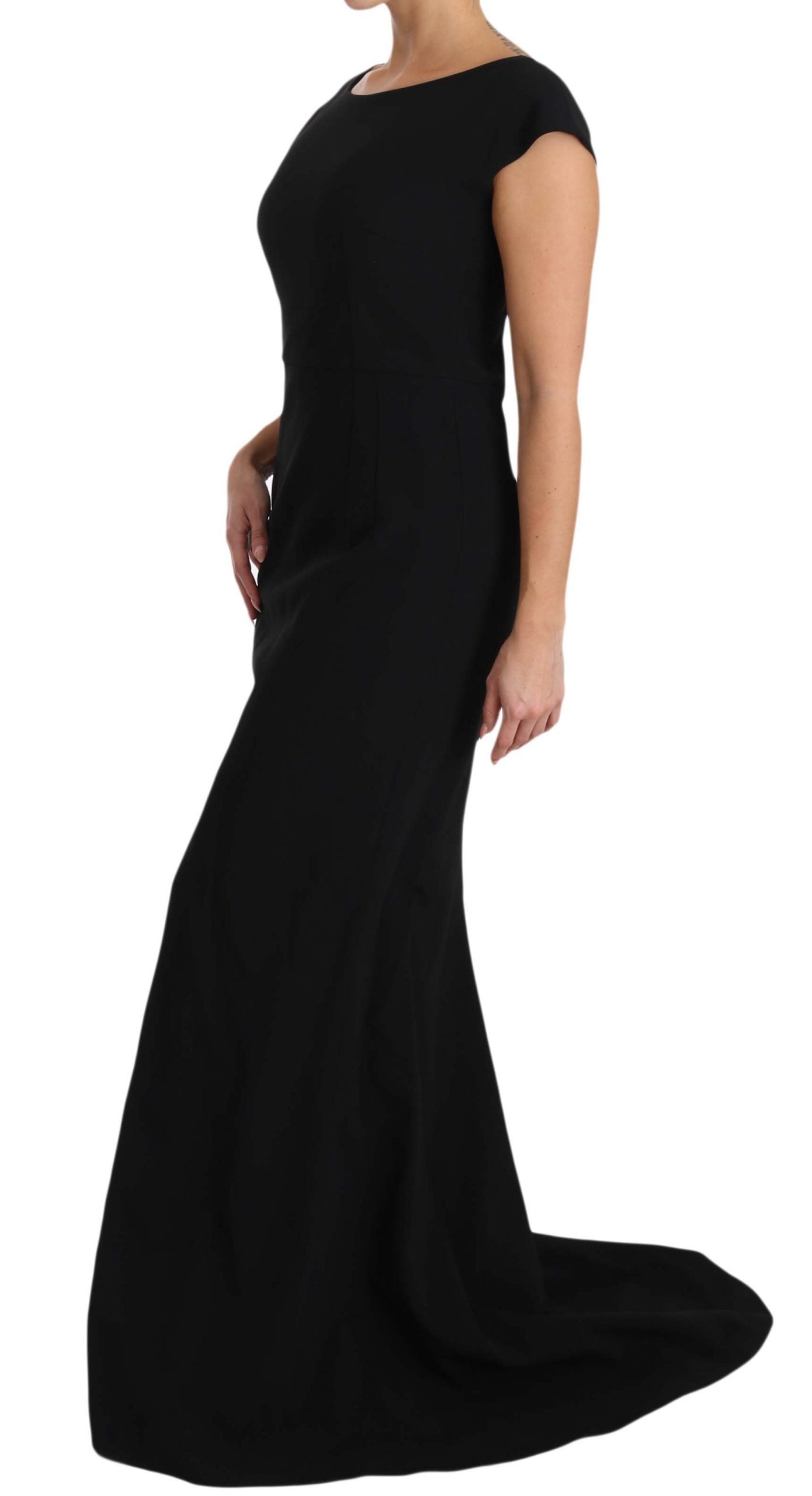 Dolce & Gabbana Elegant Black Maxi Sheath Dress IT36 / XS