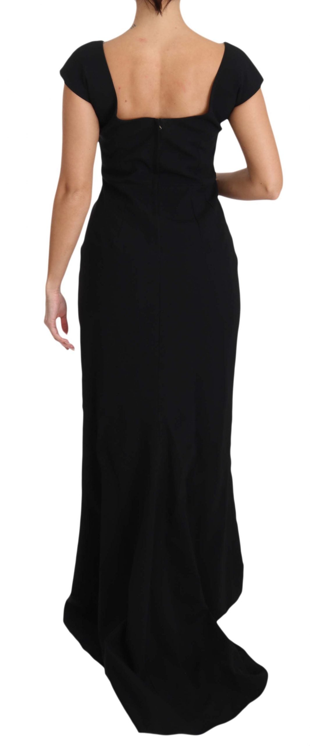 Dolce & Gabbana Elegant Black Maxi Sheath Dress IT36 / XS