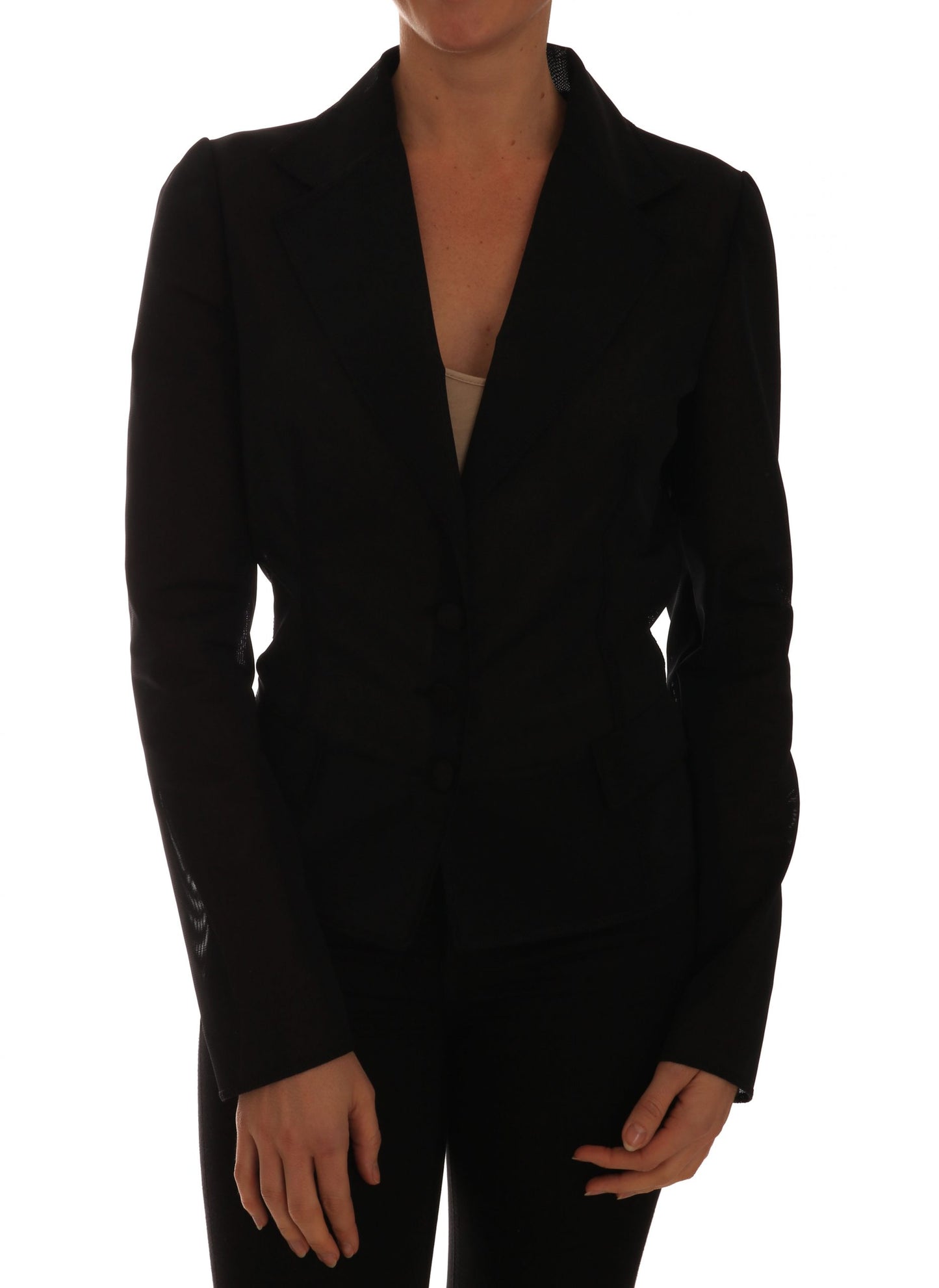 Dolce & Gabbana Semi-Transparent Darkgreen Nylon Blazer IT44 | L