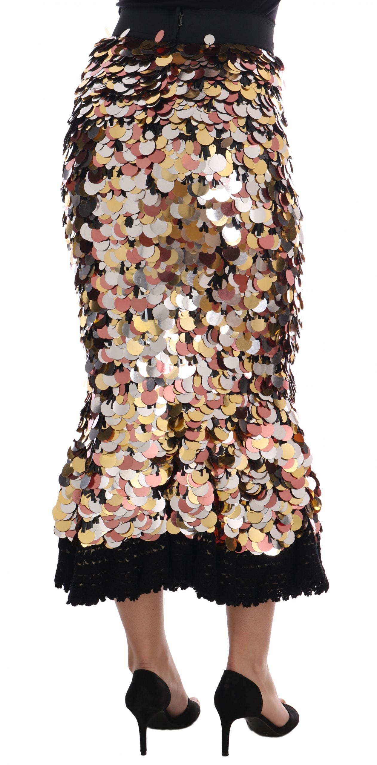 Dolce & Gabbana Sequin Embellished High-Waist Pencil Skirt IT38 | XS