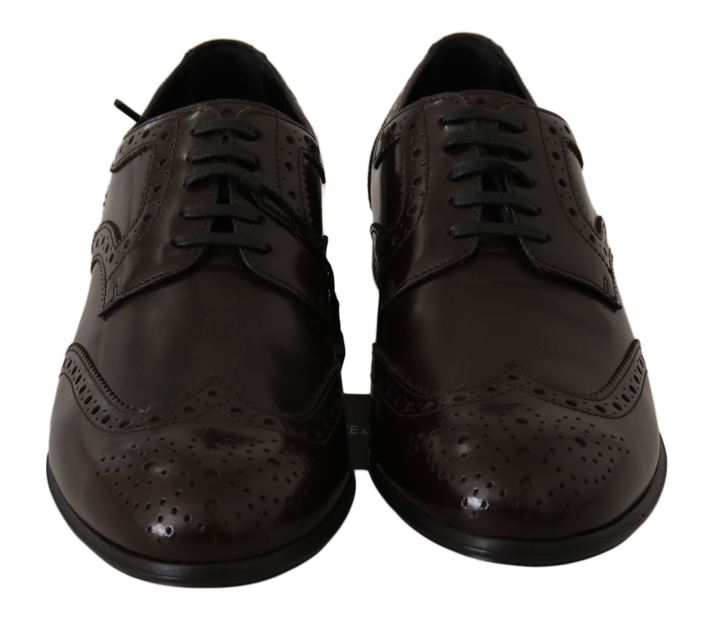 Dolce & Gabbana Elegant Brown Leather Oxford Flats EU35.5 / US5