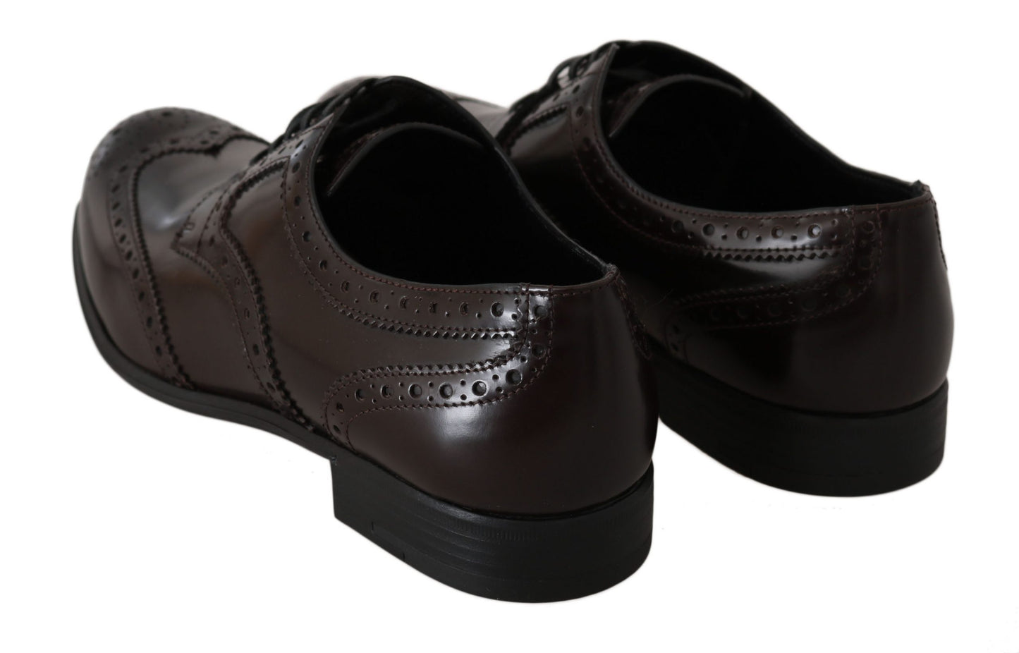 Dolce & Gabbana Elegant Brown Leather Oxford Flats EU35.5 / US5