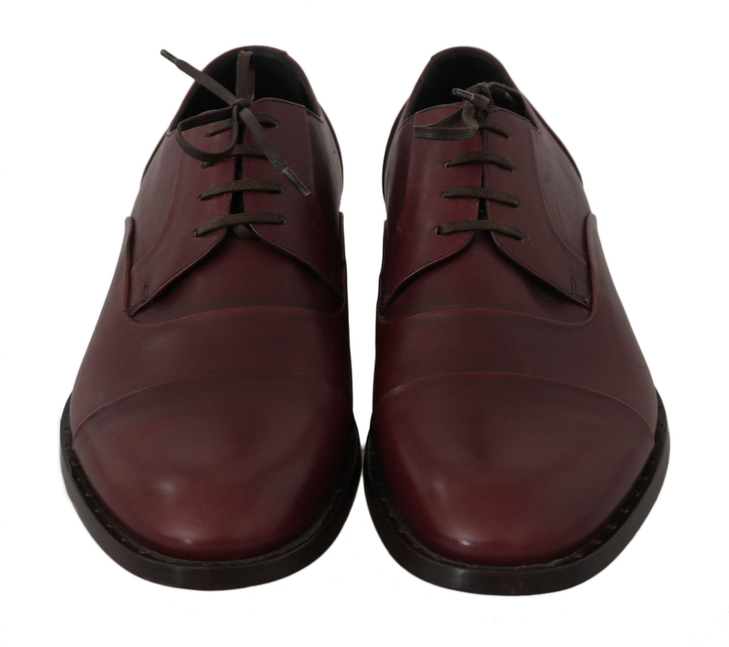 Dolce & Gabbana Elegant Bordeaux Leather Dress Shoes EU40 / US7