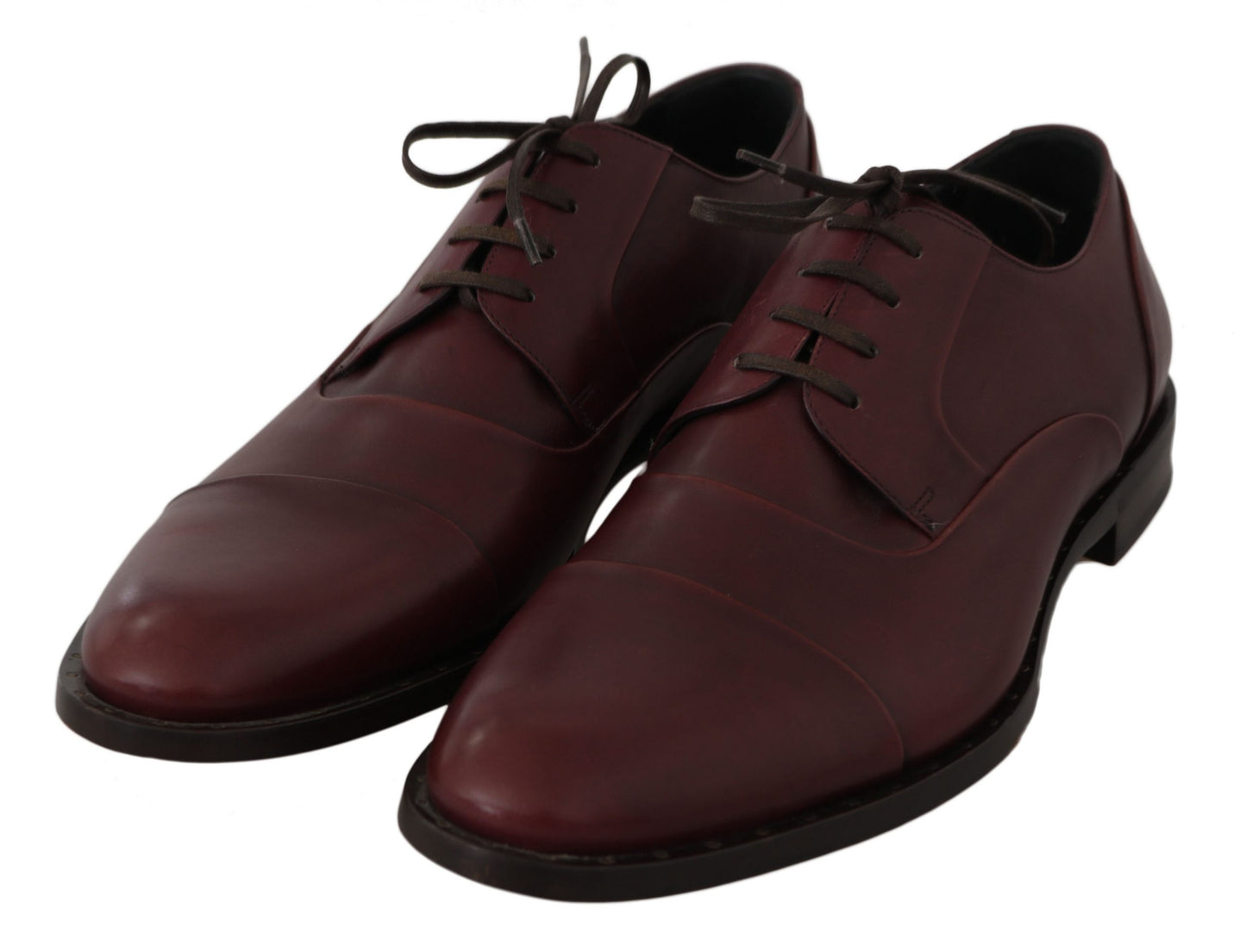 Dolce & Gabbana Elegant Bordeaux Leather Dress Shoes EU40 / US7