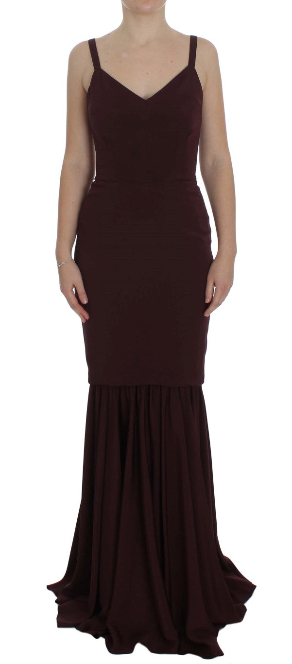 Dolce & Gabbana Elegant Bordeaux Sheath Dress IT40 | S