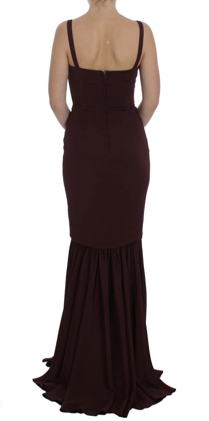 Dolce & Gabbana Elegant Bordeaux Sheath Dress IT40 | S