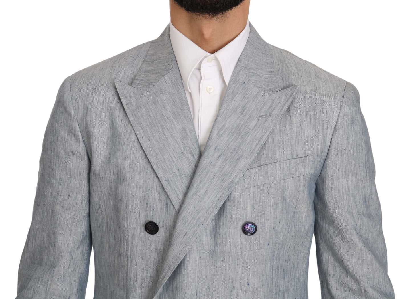 Dolce & Gabbana Elegant Light Blue Double Breasted Blazer IT48 / M