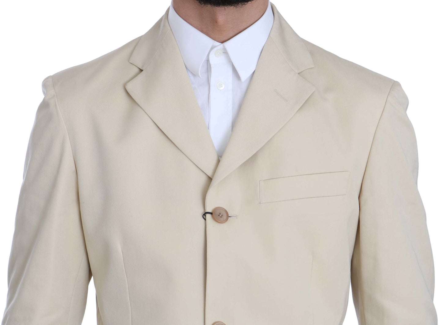 Romeo Gigli Beige Two-Piece Suit with Classic Elegance IT46 | S