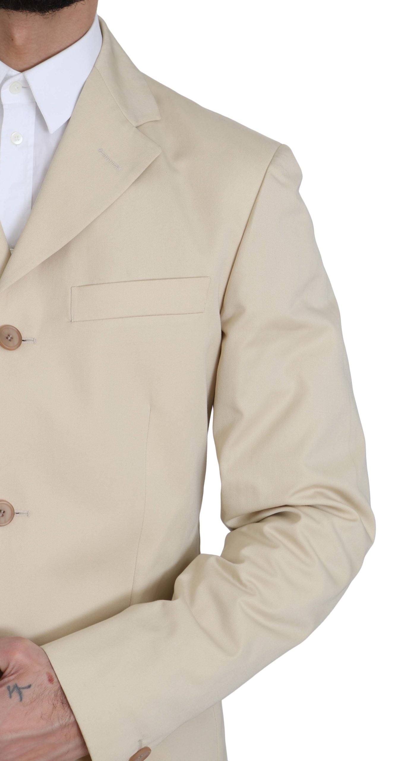 Romeo Gigli Beige Two-Piece Suit with Classic Elegance IT46 | S