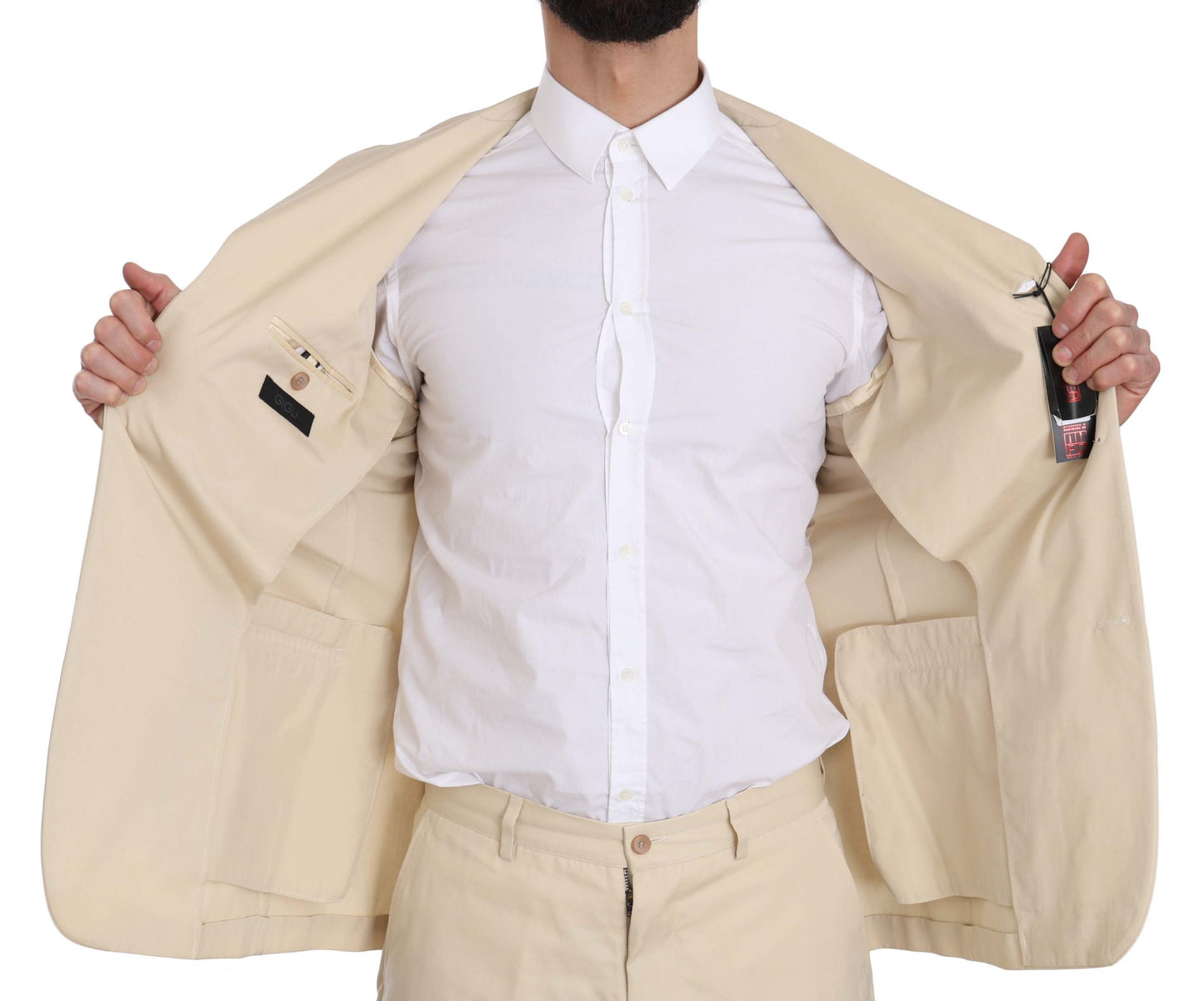 Romeo Gigli Beige Two-Piece Suit with Classic Elegance IT46 | S