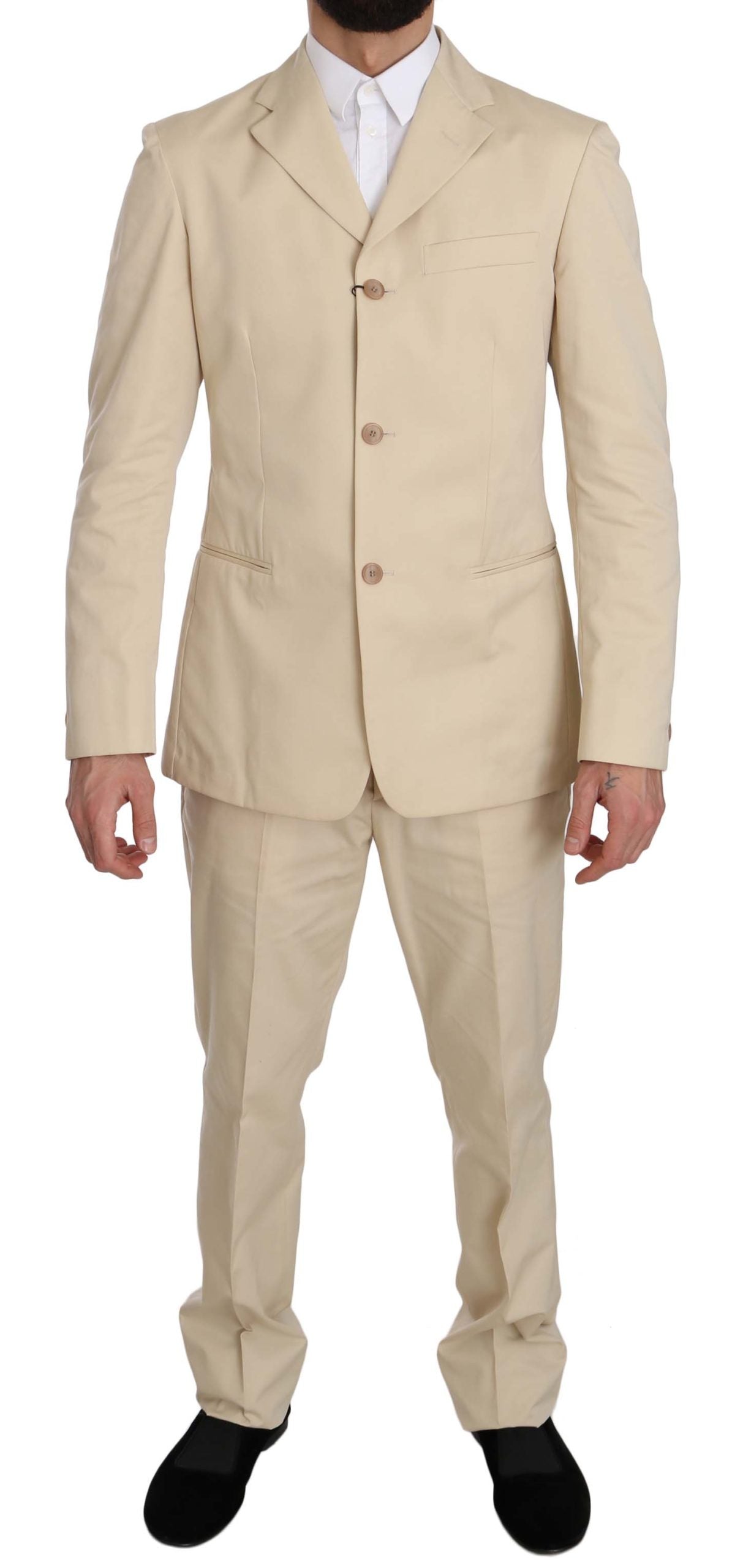 Romeo Gigli Beige Two-Piece Suit with Classic Elegance IT46 | S