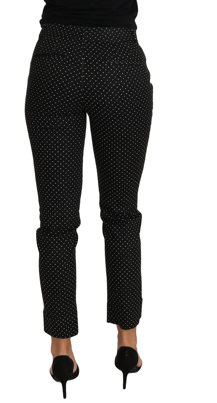 Dolce & Gabbana Elegant Polka Dot Cropped Trousers IT38 | XS