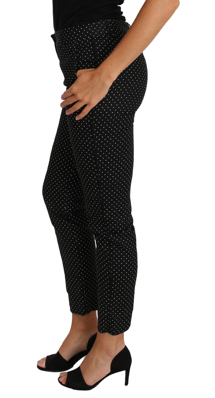 Dolce & Gabbana Elegant Polka Dot Cropped Trousers IT38 | XS