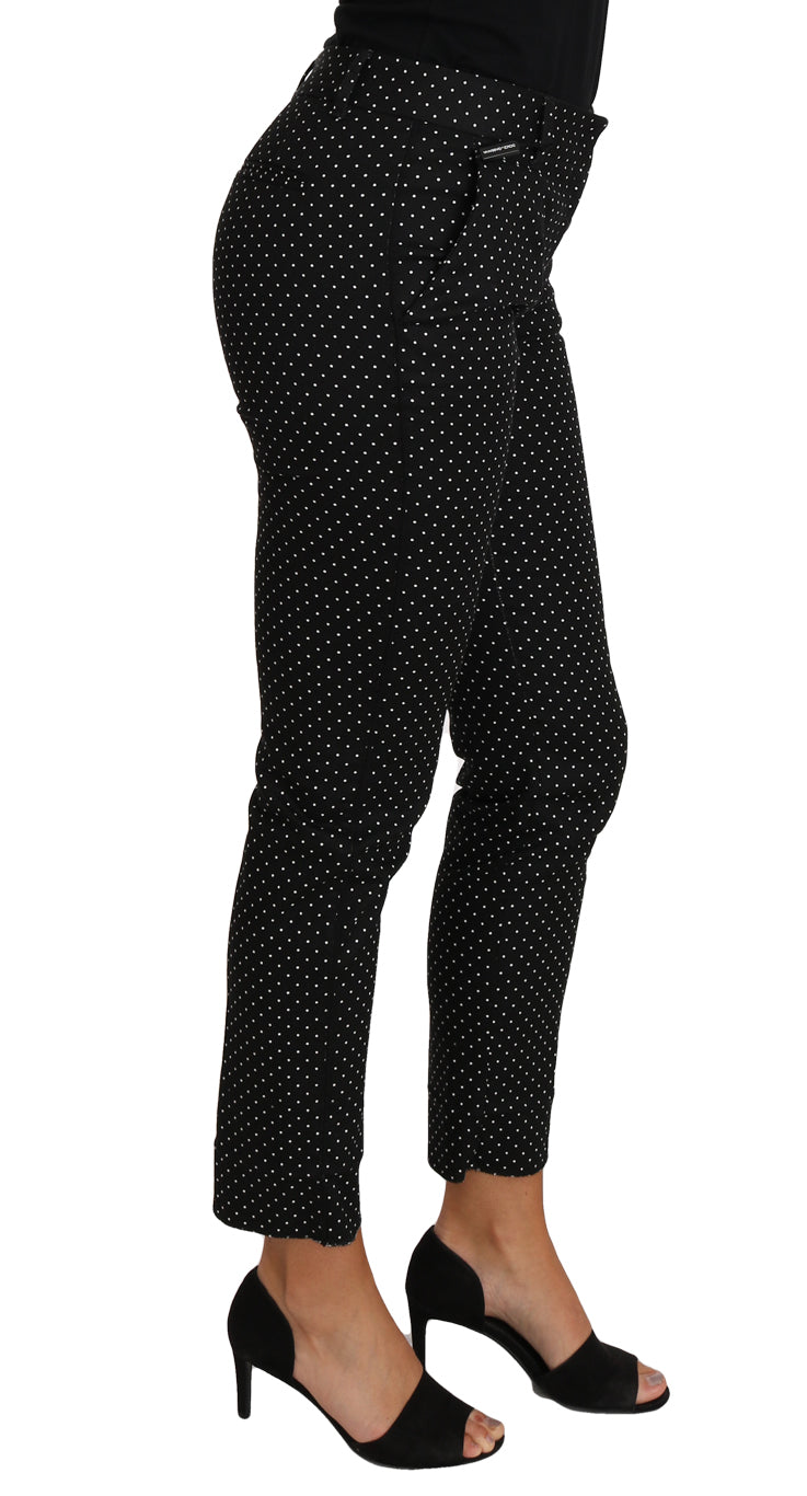 Dolce & Gabbana Elegant Polka Dot Cropped Trousers IT38 | XS