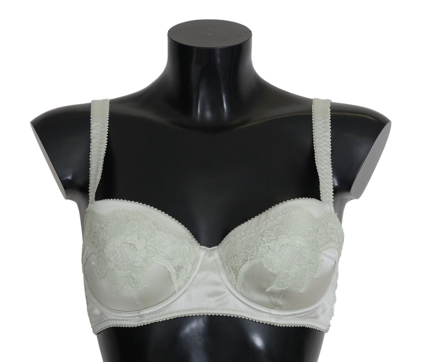 Dolce & Gabbana Elegant Floral Lace Silk Bra IT2 / S