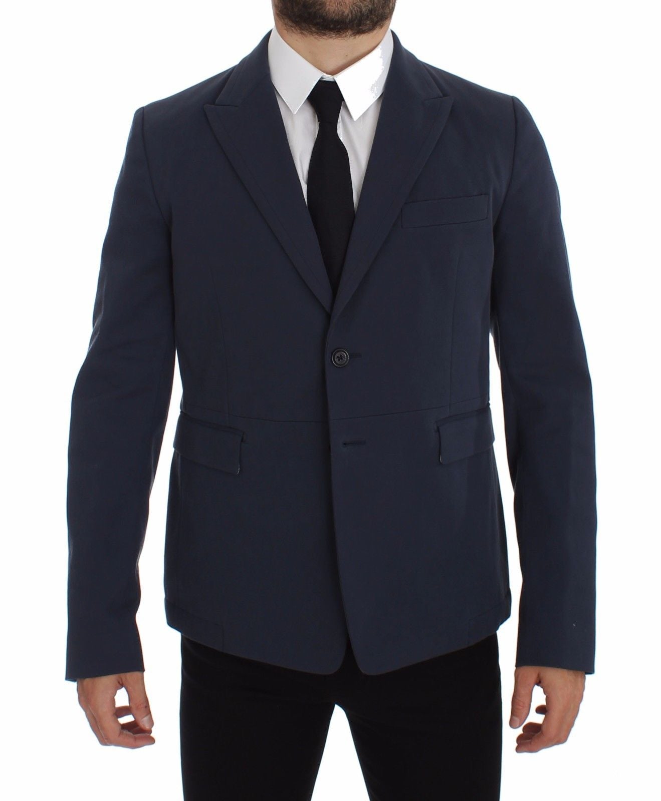 Dolce & Gabbana Elegant Blue Cotton Stretch Blazer Jacket IT48 / M